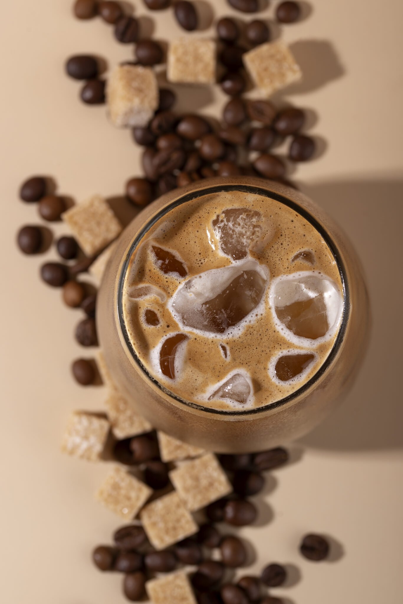 high-angle-iced-coffee-sugar-cubes